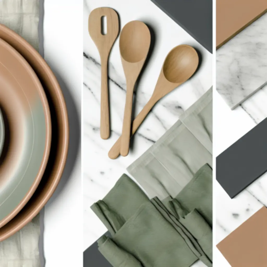 Curated kitchenware display with premium materials
