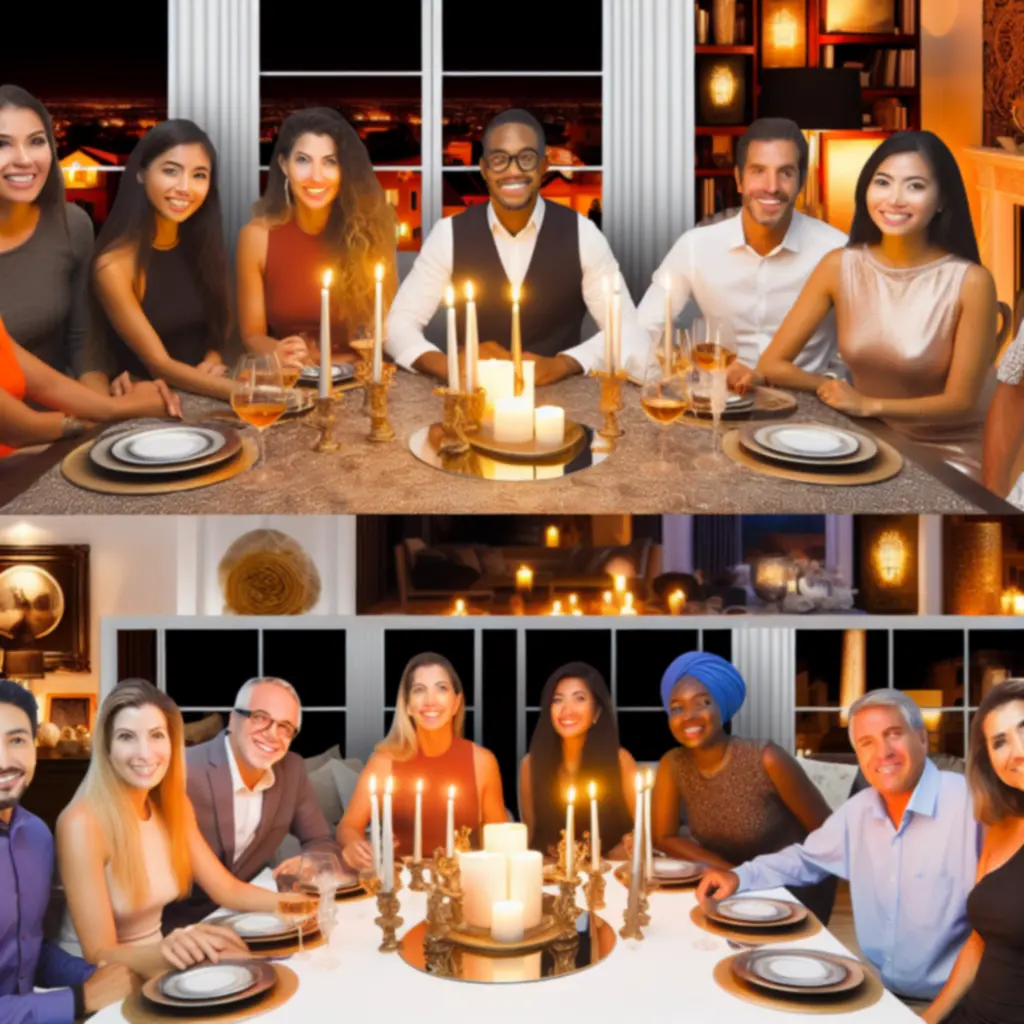 Dinner party table setup