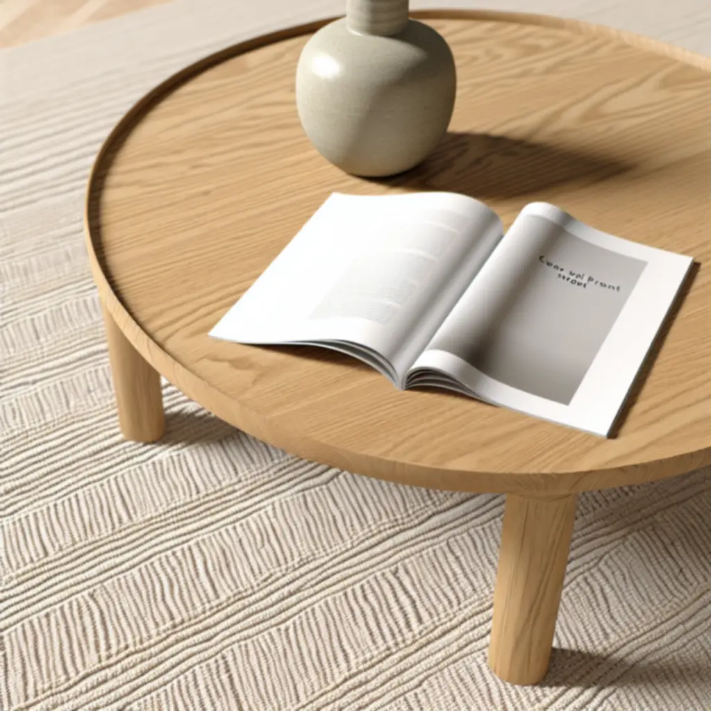 Minimalist oak coffee table